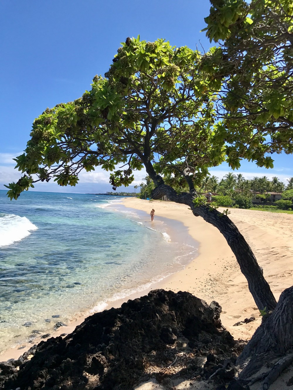 Amanda Denti - Caminhada em Kona Beach após aula de meditação oferecida pelo Resort